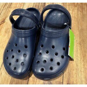 CROCS Unisex Womens 9 Men's 7 Classic Slip On Navy Blue NEW